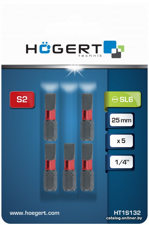 Набор бит Hoegert Technik HT1S132