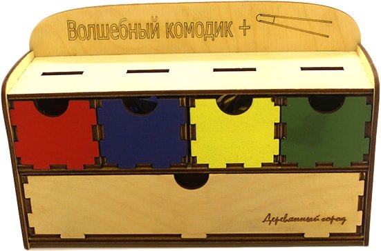 

Сортер Деревянный город Волшебный комодик c пинцетом Л006-ANT