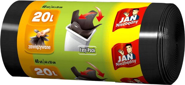 

Пакеты для мусора Jan Niezbedny Easy 20л (40 шт, черный)