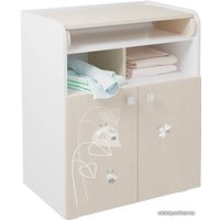 Детский комод Polini Kids French 1270, Amis (белый/дуб пастельный)