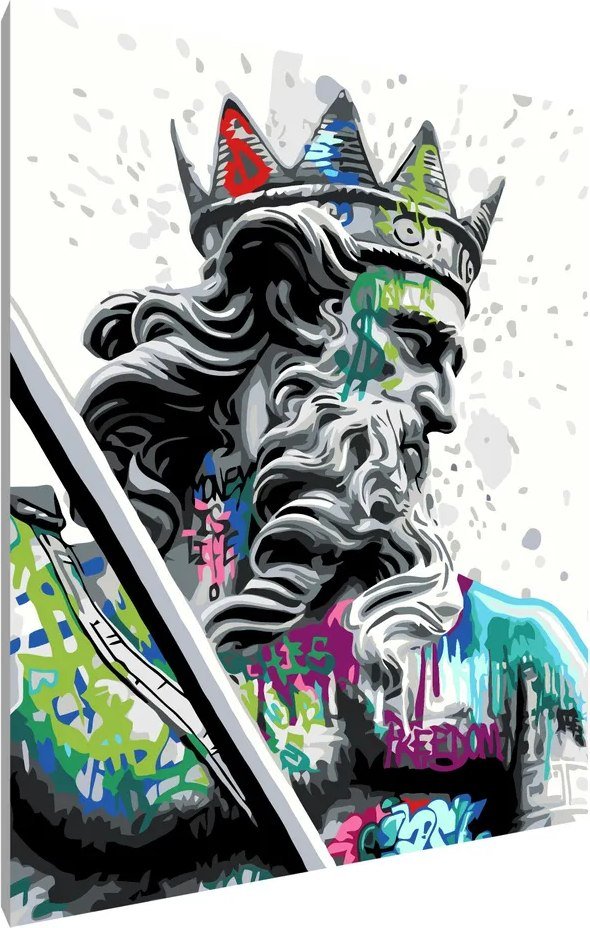 

Картина по номерам PaintLine Посейдон статуя граффити PL-00102