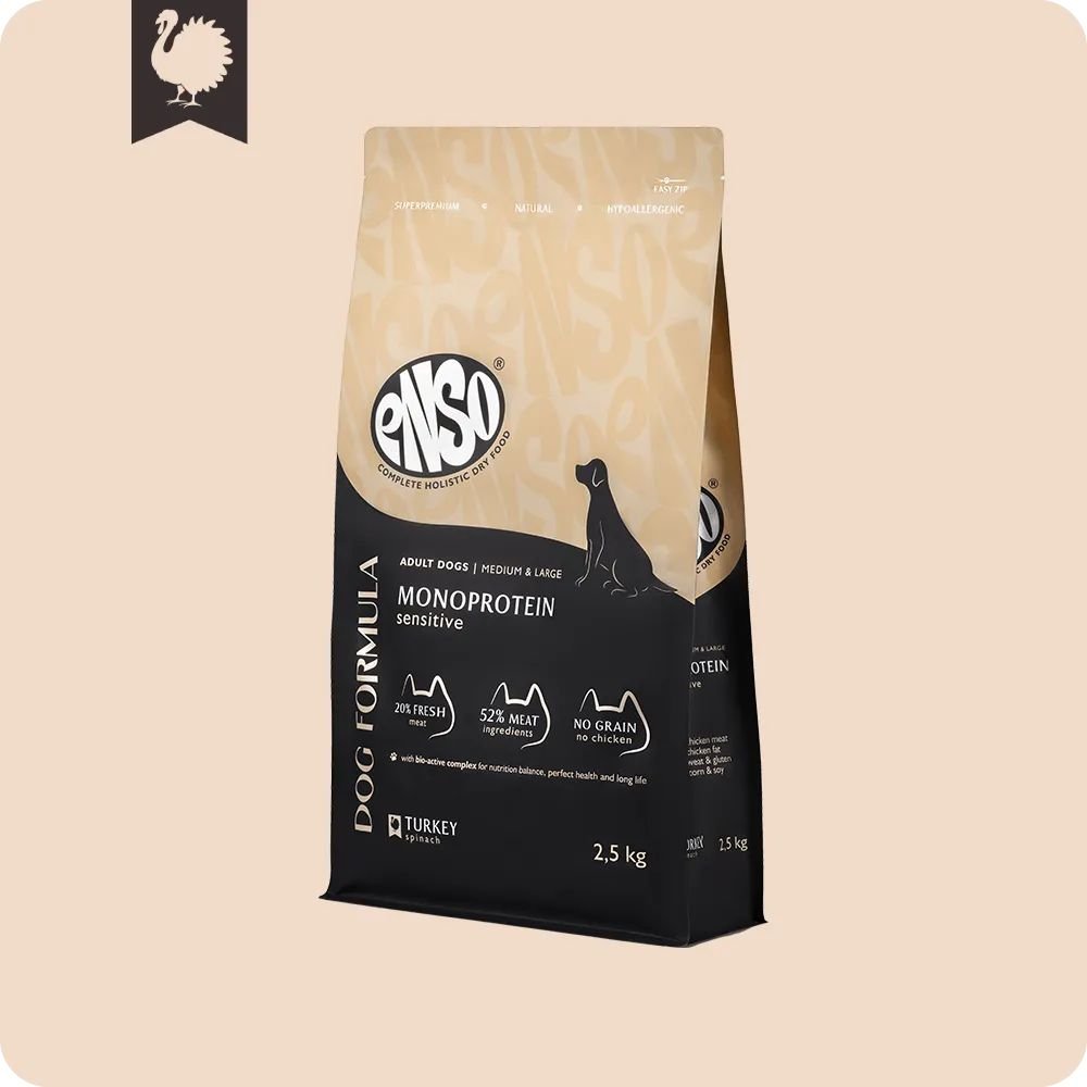 

Сухой корм для собак Enso DF Monoprotein индейка шпинат 020/251406 2.5 кг