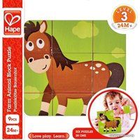 Развивающая игрушка Hape Кубики Ферма E1618_HP