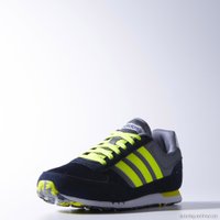 Кроссовки Adidas Neo City Racer синий-желтый (F97876)