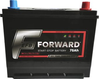 Автомобильный аккумулятор Forward EFB Asia R+ борт (75 А·ч)