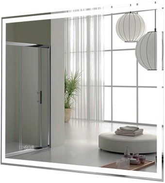 Пекам Зеркало Greta 80х60spcl (с подогревом, подсветкой, сенсором и часами)