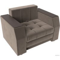 Кресло-кровать Лига диванов Атлантида 113839 (велюр коричневый)