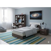 Кровать PROxSON Milton 90x200 (ясень шимо светлый/ясень шимо темный)