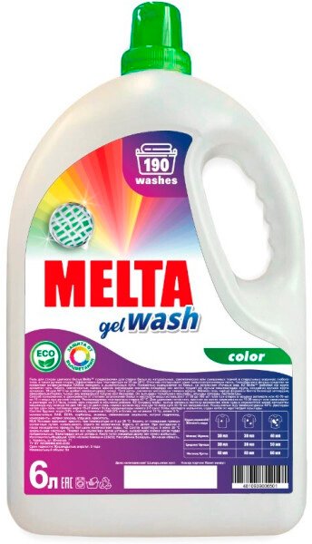 

Гель для стирки Melta Для цветного белья 6 л