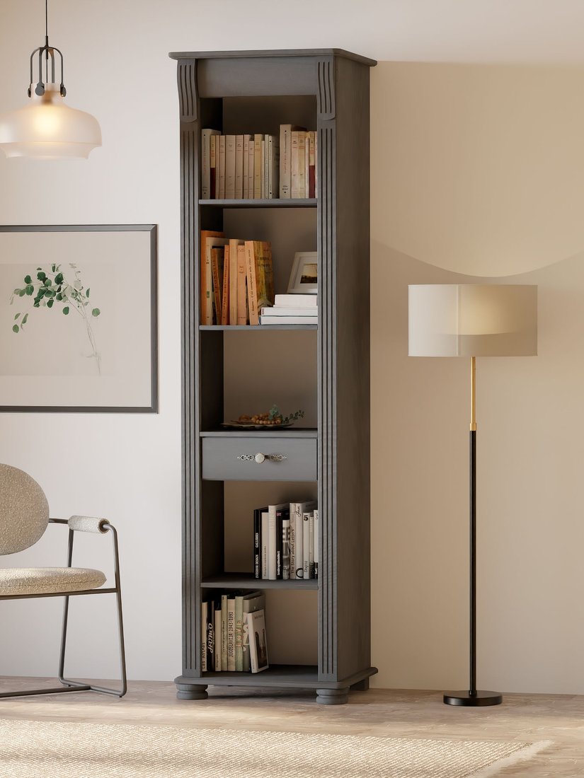 

Книжный шкаф Диприз Susanna 1 ящ Д.30030.2 (сосна/серый RAL7016)