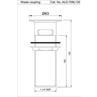 Донный клапан Jaquar ALD-CHR-709L130