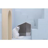 Туалет-домик Furrytail XL Semi-Closed Glow House Cat Litter Box with Scoop