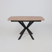 Кухонный стол AksHome Twist (дуб табачный/черный)