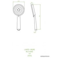 Душевая лейка Laveo Muro NLU7SAD