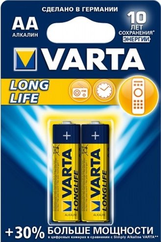 

Батарейка Varta Long Life AA 2 шт.