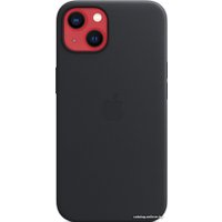 Чехол для телефона Apple MagSafe Leather Case для iPhone 13 (темная ночь)
