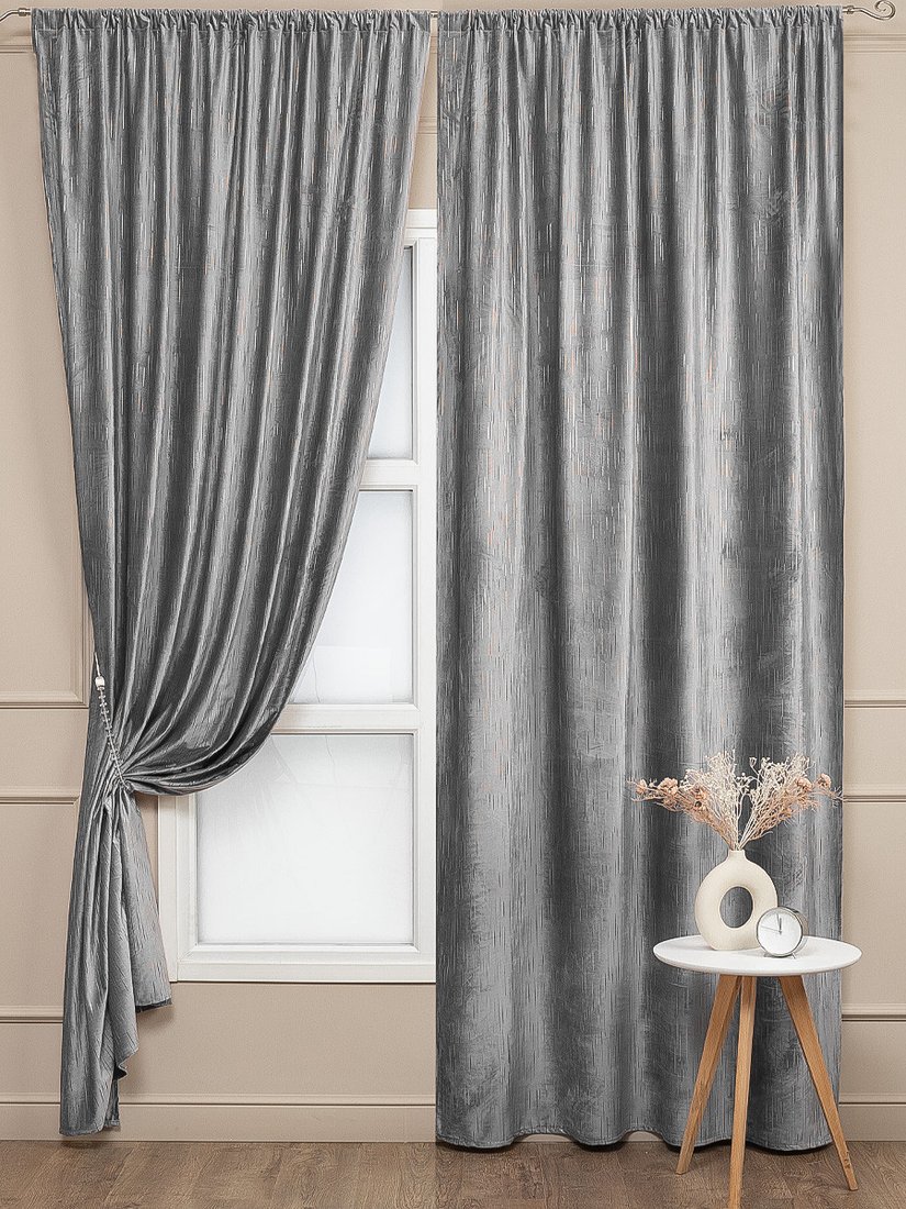 

Комплект штор Amore Mio Бархат T596-08 150x270 90607 (оливковый)