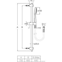 Душевой гарнитур  Roca Stella 5B9D03C00