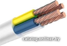 Провод силовой Автопровод ПВС-Т 2x2.5+1х2.5 3x2.5 (50 м, белый)