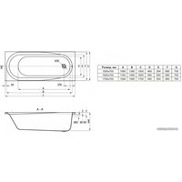 Ванна Lavinia Boho Biore 150x70 35010050
