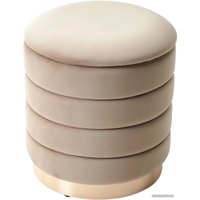 Пуфик M-City Фред 461MC04435 (велюр бежевый/золото)
