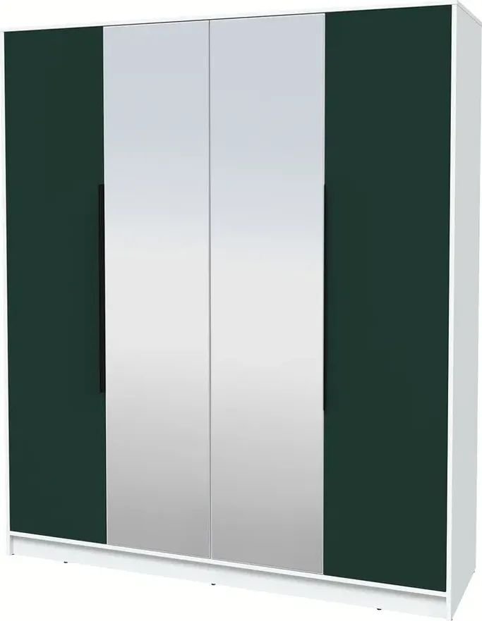 

Шкаф распашной Интерлиния Концепт КТ-Ш4з Глосс (белый платинум/изумруд)