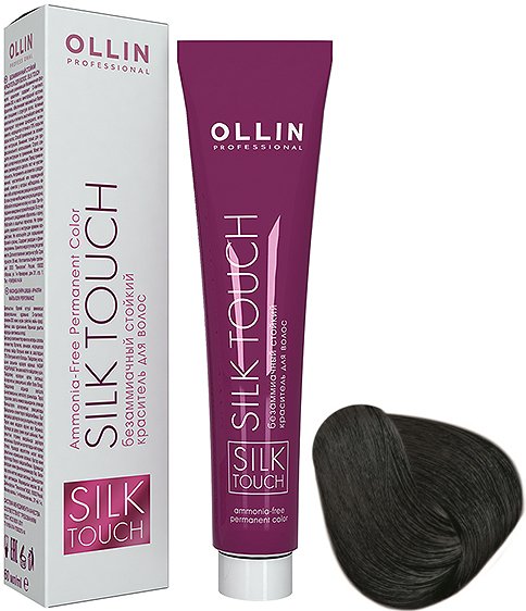 

Крем-краска для волос Ollin Professional Silk Touch 3/0 темный шатен