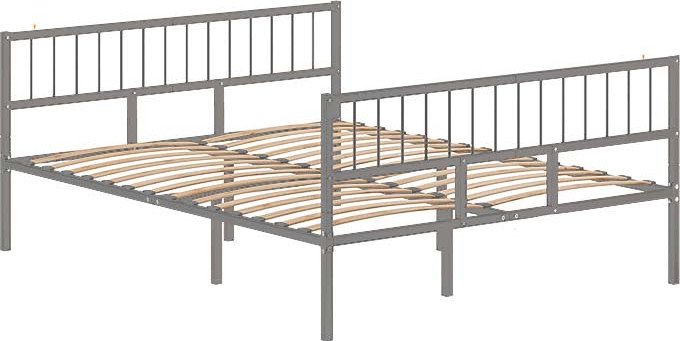 Кровать Домаклево Металика В3+В3 160x200 (серый)