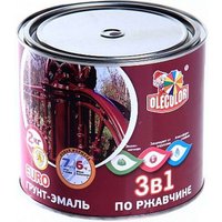 Грунт-эмаль Olecolor 3 в 1 по ржавчине 1014 2 кг (слоновая кость)