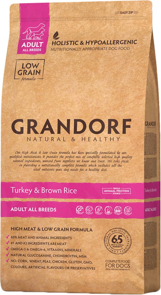 

Сухой корм для собак Grandorf Adult All Breeds Turkey & Brown Rice (индейка и коричневый рис) 1 кг