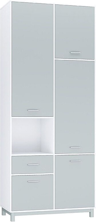 

Шкаф распашной Polini Kids Mirum 2320 двухсекционный 0002068.55 (белый/серый)