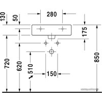 Умывальник Duravit Vero 50x47 (0454500000)