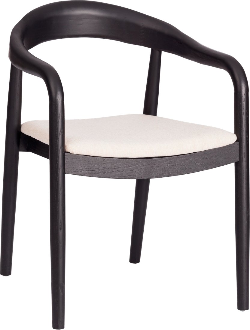 

Стул с подлокотниками TetChair Baldur (дерево вяз/ткань лен, черный/бежевый лен)