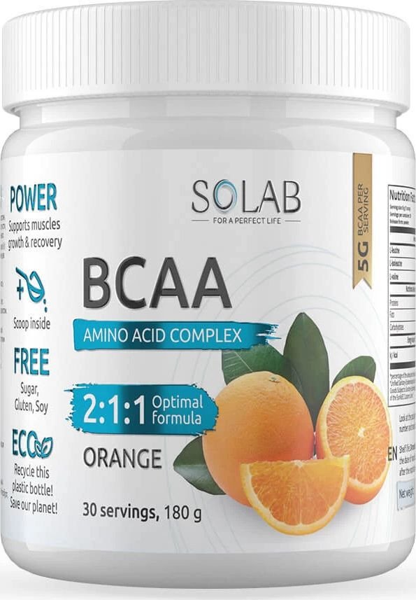 BCAA Solab BCAA 2:1:1 (180 г, апельсин)