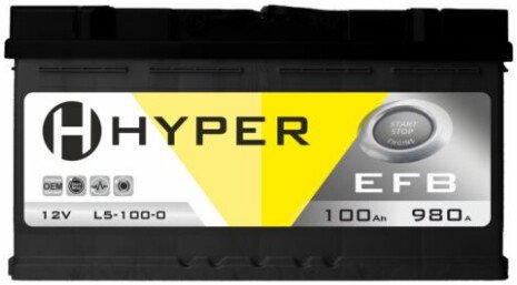 Автомобильный аккумулятор Hyper EFB R+ (100 А·ч)