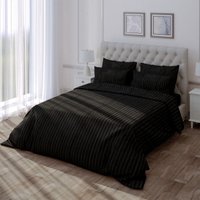 Евро комплект постельного белья Verossa Stripe Евро 929793 (50x70, 2шт, 70x70, 2шт, Black)