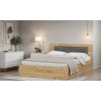 Кровать SV-Мебель МСП 1 с основанием 140х200 (дуб золотой/камень темный) в Лиде