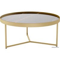 Журнальный столик Калифорния мебель Ориндж (сахара нуар/золото)