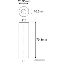 Аккумулятор Sanyo 20700 4000mAh NCR20700B