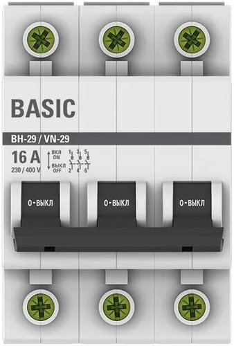 Выключатель нагрузки EKF Basic 3P 16А ВН-29 SL29-3-16-bas