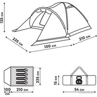 Треккинговая палатка RSP Outdoors Krewl 4