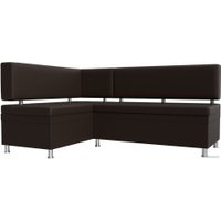 Угловой диван Лига диванов Стайл левый 114528L (экокожа коричневый)