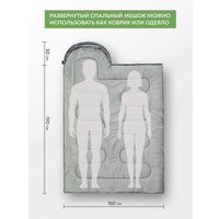 Спальный мешок RSP Outdoors Sleep 350 R (серый, 220x80см, молния справа)