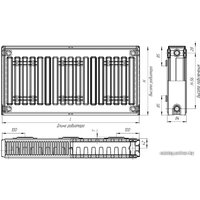 Стальной панельный радиатор Лидея ЛК 21-314 тип 21 300x1400