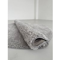 Ковер для жилой комнаты LAXMI Fluffy 01 круг (2x2, Light Grey)
