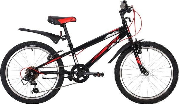 

Детский велосипед Novatrack Racer 20 20SH6V.RACER.BK20 (черный/красный, 2020)
