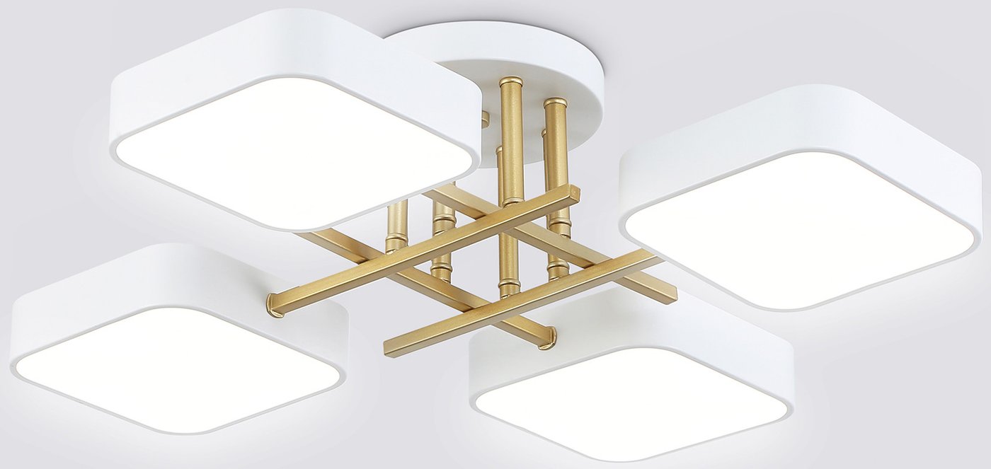 

Припотолочная люстра Ambrella light FL516341/4 WH/GD (белый/золото)