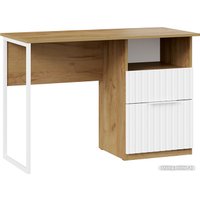 Стол Трия Хилтон тип 1 (дуб крафт золотой/белый матовый)