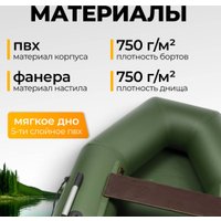 Гребная лодка BarrakuDA BR-2400 (зеленый)