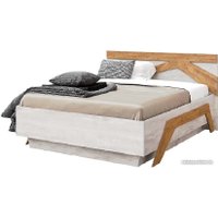 Кровать КМК Мебель Скандинавия 140 0905.36 (бетон светлый/дуб наварра)